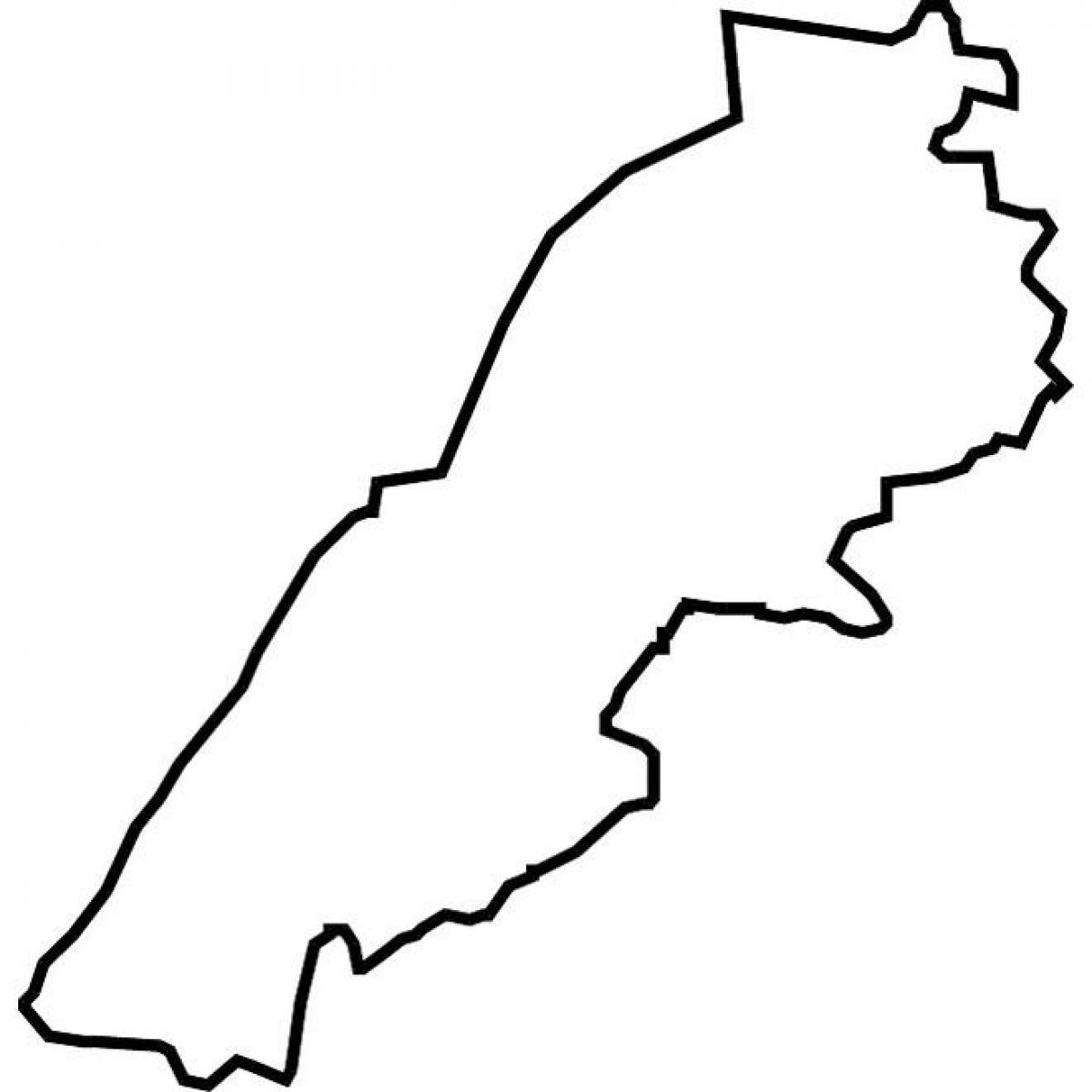 mapa de el Líbano mapa vectorial