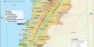 Mapa de la antigua Líbano