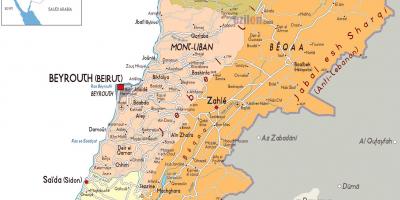 Líbano mapa detallado