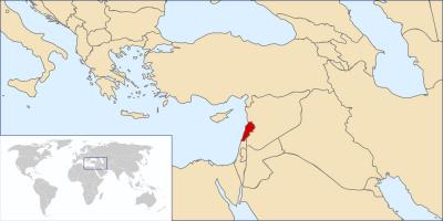 Mapa de el Líbano mundo 