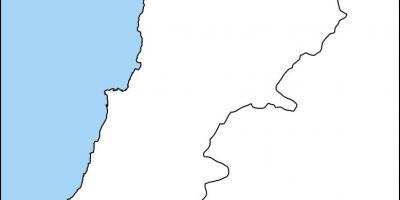 Mapa en blanco de Líbano